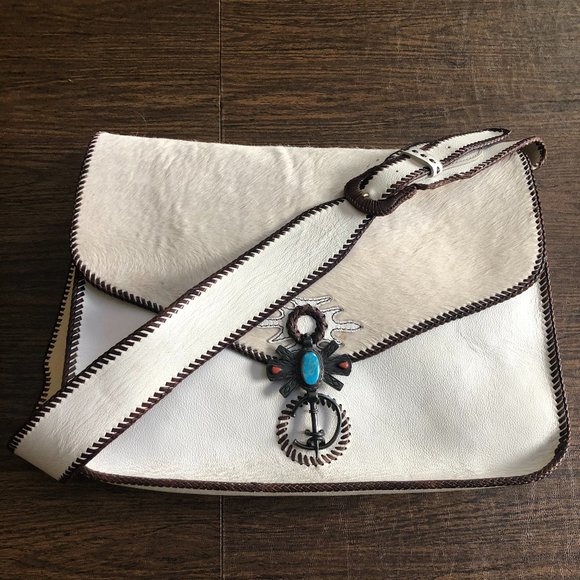 The Divine Tribe by Chad Ypon Raw Hide Leather Bag - Picture 1 of 11